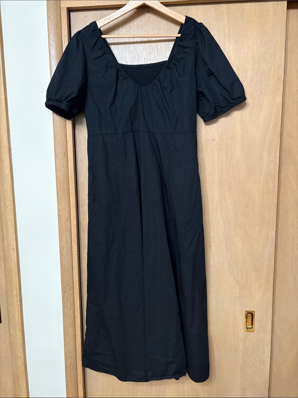 Old Navy Black Cotton Midi Dress L